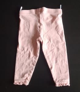 Süße rosa Baby-Leggings mit Mäusekanten-Bündchen Gr. 80 – Bild 3 von 3