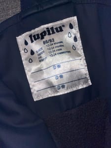 Jungen Regenlatzhose mit Reflektorstreifen, dunkelblau – Größe 86 – Bild 3 von 3