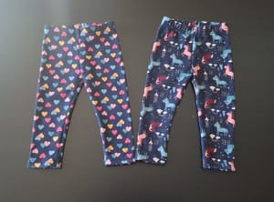 Mädchen 2er Set Hosen Gr.86 – Blau/Bunt