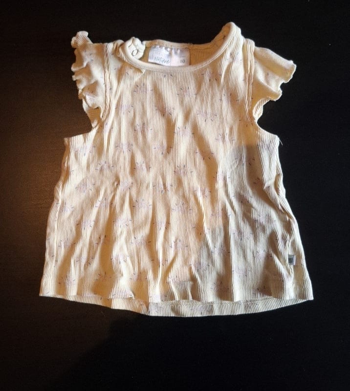 Baby Sommer-Set aus Rippshirt & Shorts Gr. 80 – Gelb/Rosa – Bild 2 von 5