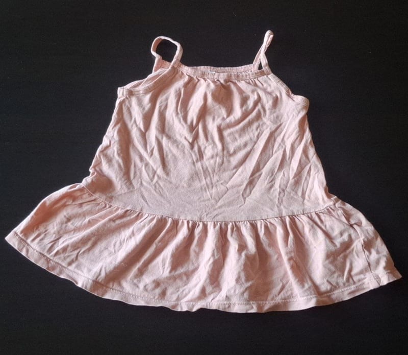 Mädchen Süßes rosa Spaghettiträger-Top mit Schößchen Gr.86