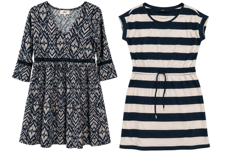 Damen Kleider im Paket, JdY S und ONLY L – Größe S – Blau/Creme