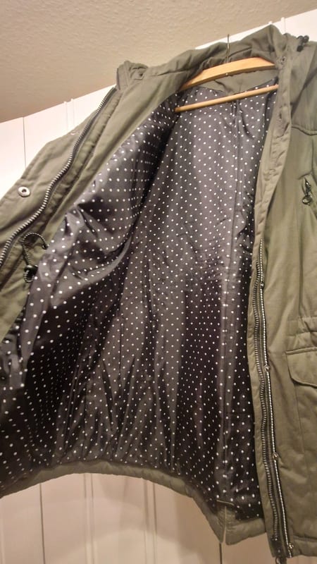 Damen Parka mit Kapuze, Khaki, Taschen und Reißverschluss – Größe 42 – Grün – Bild 3 von 6