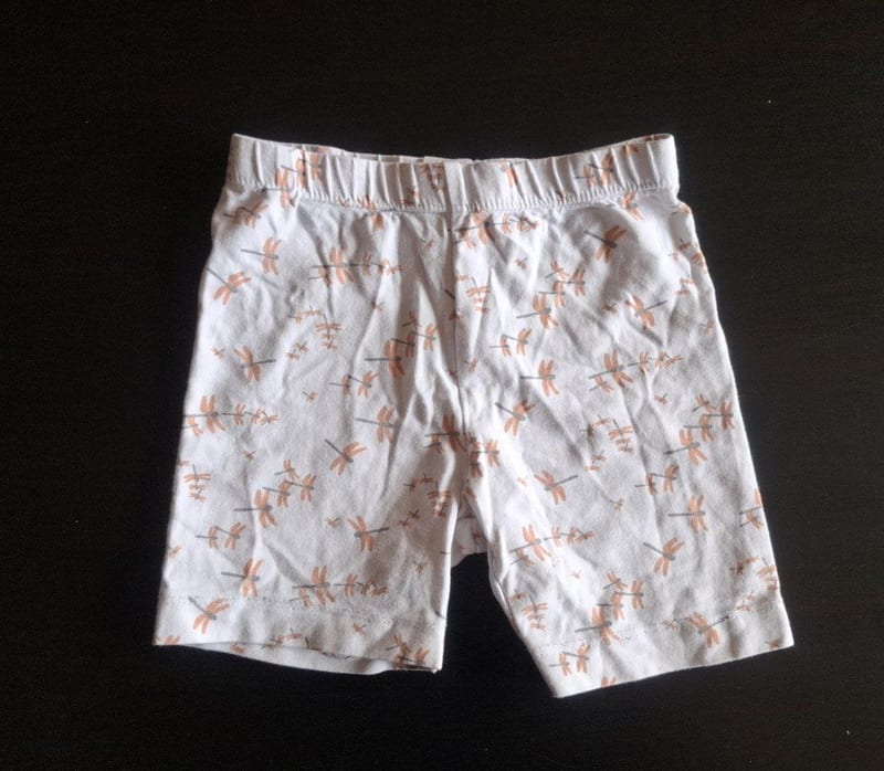 Mädchen 2er-Set Sommer-Shorts Gr.80 – Weiß/Orange/Grau – Bild 2 von 5