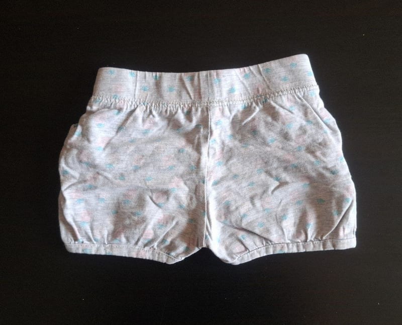 Mädchen 2er-Set Sommer-Shorts Gr.80 – Weiß/Orange/Grau – Bild 5 von 5