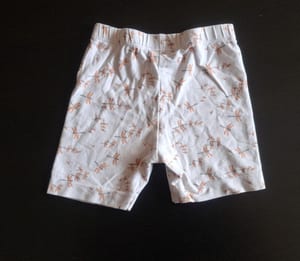 Mädchen 2er-Set Sommer-Shorts Gr.80 – Weiß/Orange/Grau – Bild 3 von 5