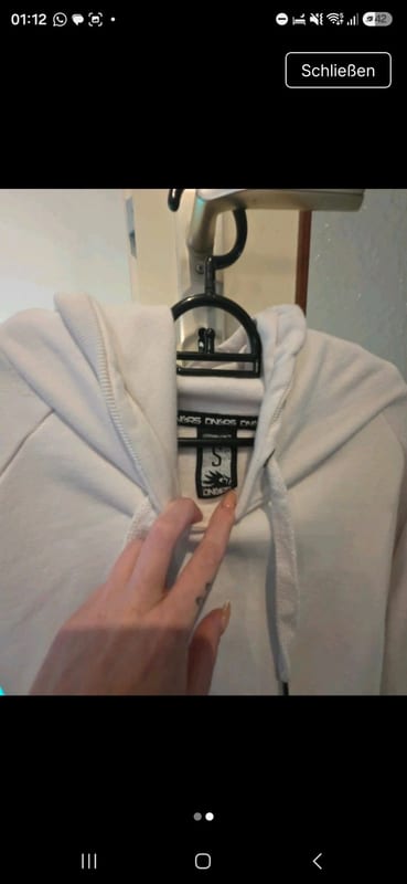Dangerous Damen DNGRS Hoodie-Kleid in Creme/Offwhite – Größe S – Weiß – Bild 2 von 2