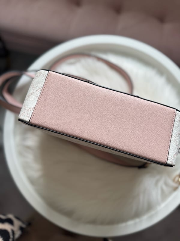 L.credi Damen Handtasche Umhängetasche Rosa Crossbody Bag rosa weiß – Bild 6 von 8