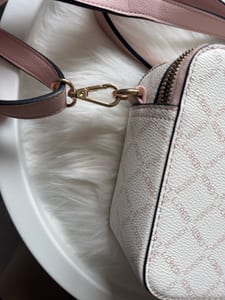 L.credi Damen Handtasche Umhängetasche Rosa Crossbody Bag rosa weiß – Bild 5 von 8