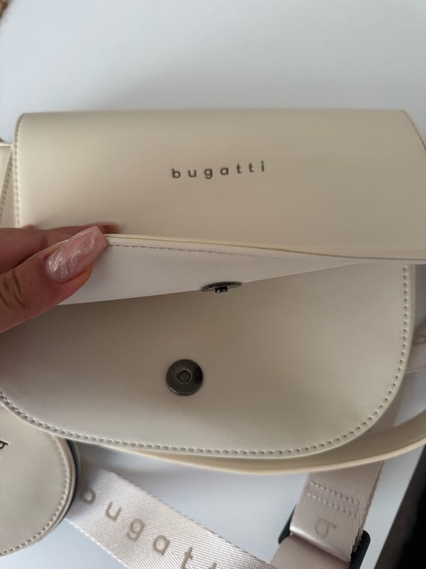 Bugatti Damen Tasche beige Crossbody Handtasche Bag Half Moon Bag – Bild 4 von 9