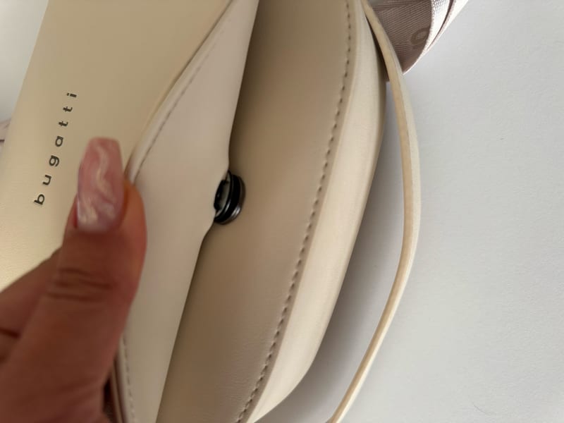 Bugatti Damen Tasche beige Crossbody Handtasche Bag Half Moon Bag – Bild 7 von 9