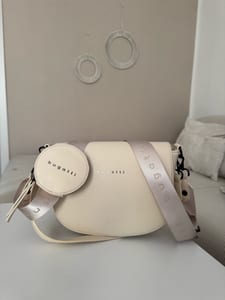 Bugatti Damen Tasche beige Crossbody Handtasche Bag Half Moon Bag