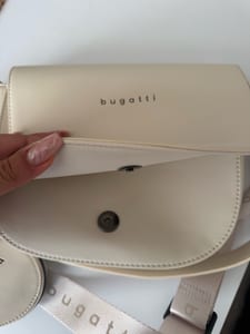 Bugatti Damen Tasche beige Crossbody Handtasche Bag Half Moon Bag – Bild 4 von 9