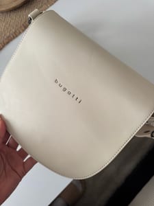 Bugatti Damen Tasche beige Crossbody Handtasche Bag Half Moon Bag – Bild 5 von 9