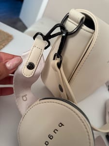 Bugatti Damen Tasche beige Crossbody Handtasche Bag Half Moon Bag – Bild 8 von 9