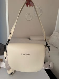 Bugatti Damen Tasche beige Crossbody Handtasche Bag Half Moon Bag – Bild 9 von 9