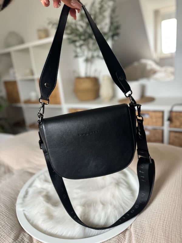Bugatti Damen Tasche Crossbag Halfmoon Handtashe schwarz – Bild 6 von 10