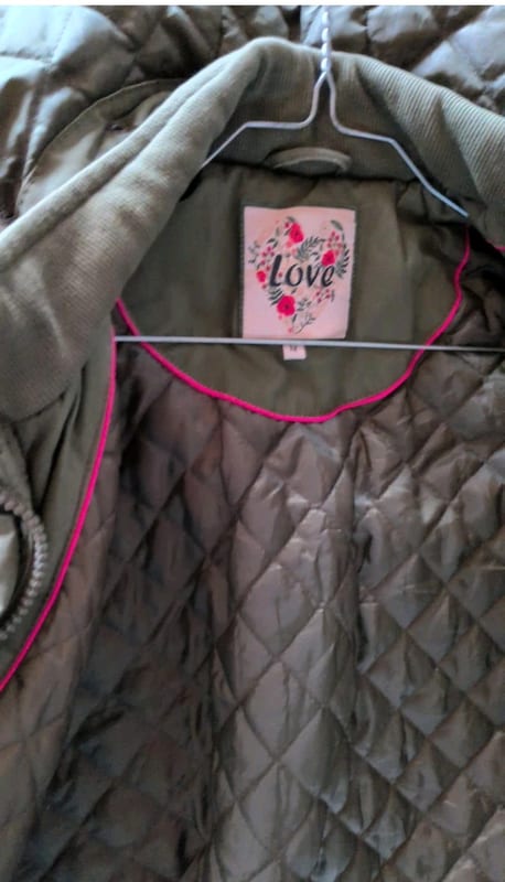 Damen Parka mit Kapuze und Kunstfellbesatz – Khaki – Größe M – Grün – Bild 3 von 10