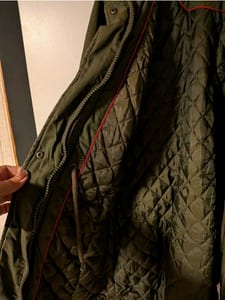 Damen Parka mit Kapuze und Kunstfellbesatz – Khaki – Größe M – Grün – Bild 6 von 10