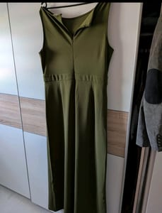 Damen Olivgrüner ärmelloser Jumpsuit mit weitem Bein – Größe 44 – Bild 10 von 10