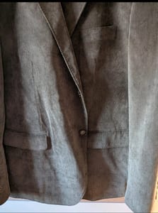Herren Cord-Sakko in Grau mit Ellenbogenflicken Größe 58 – Bild 2 von 9
