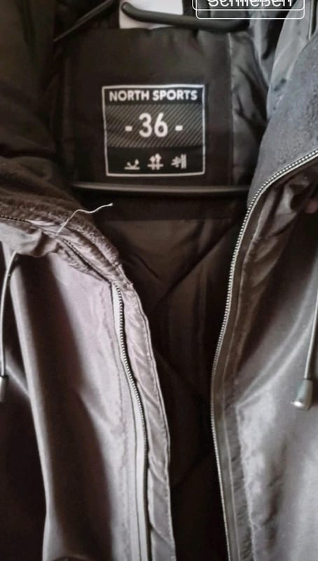 Damen Winterjacke Parka mit Kapuze, schwarz – Größe S – Bild 3 von 9