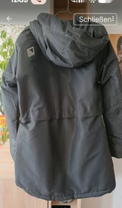 Damen Winterjacke Parka mit Kapuze, schwarz – Größe S – Bild 2 von 9