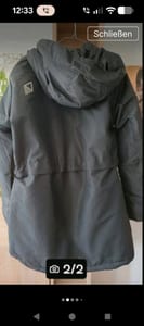 Damen Winterjacke Parka mit Kapuze, schwarz – Größe S – Bild 9 von 9