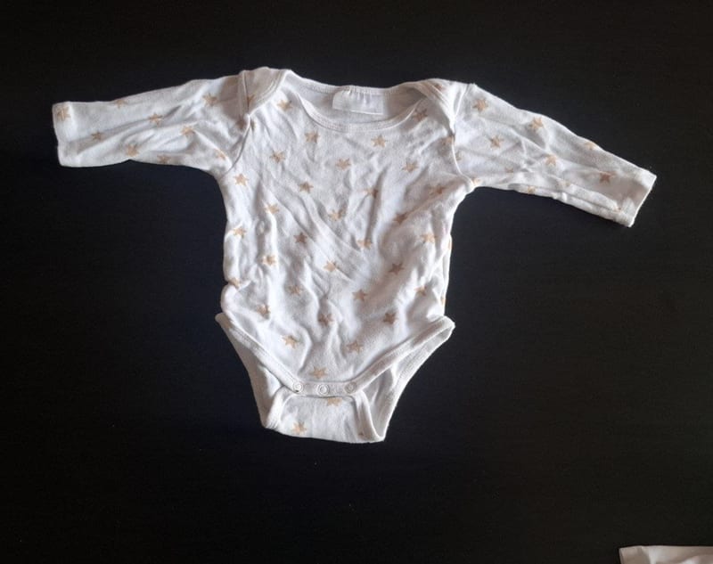 4er Set Baby Langarmbodys Gr.62/68 – Weiß – Bild 2 von 9