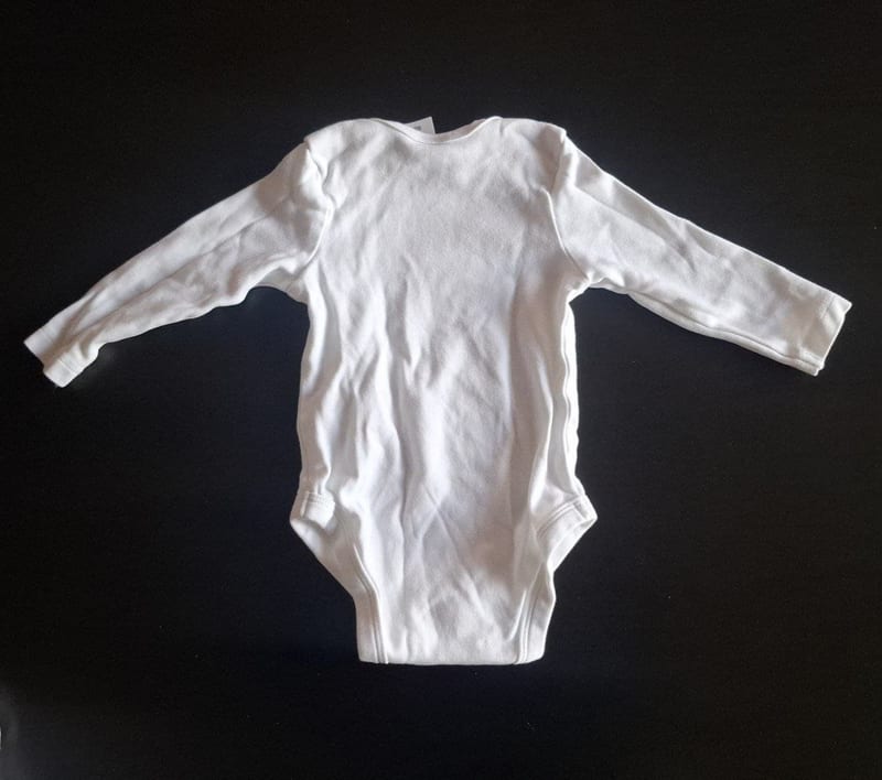 4er Set Baby Langarmbodys Gr.62/68 – Weiß – Bild 5 von 9