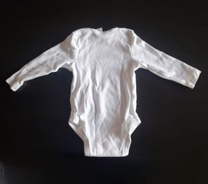 4er Set Baby Langarmbodys Gr.62/68 – Weiß – Bild 5 von 9
