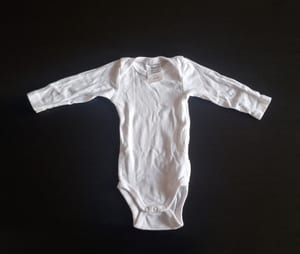 4er Set Baby Langarmbodys Gr.62/68 – Weiß – Bild 6 von 9