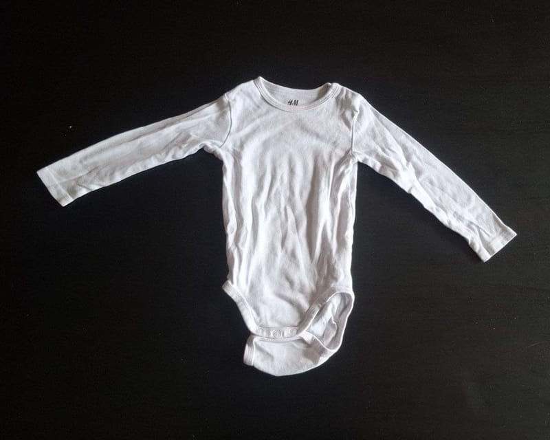 Baby 2er Set Langarmbodys Gr.80 – Weiß/Schwarz – Bild 2 von 5