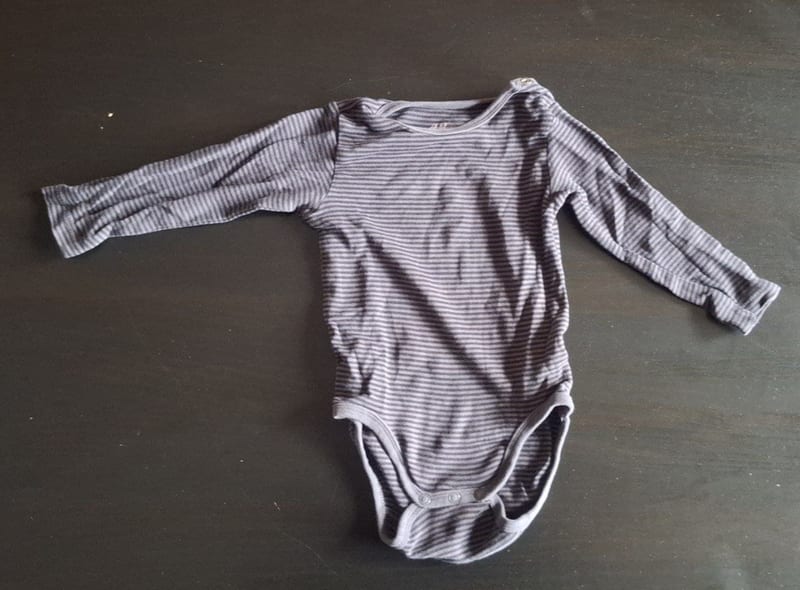 Baby 2er Set Langarmbodys Gr.80 – Weiß/Schwarz – Bild 4 von 5