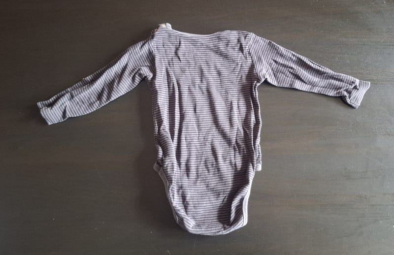 Baby 2er Set Langarmbodys Gr.80 – Weiß/Schwarz – Bild 5 von 5