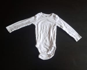 Baby 2er Set Langarmbodys Gr.80 – Weiß/Schwarz – Bild 2 von 5