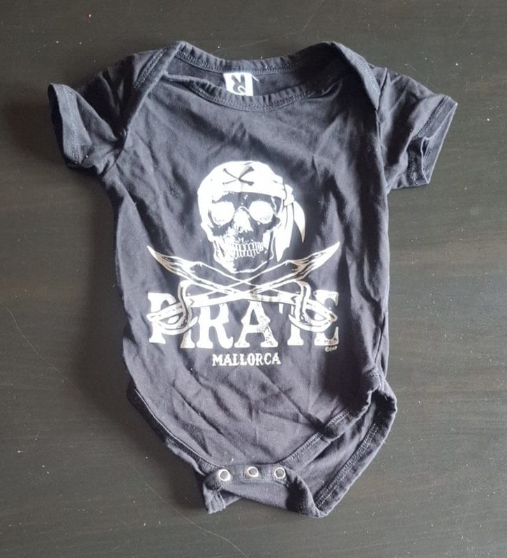 Schwarzer Baby-Kurzarmbody Gr.80