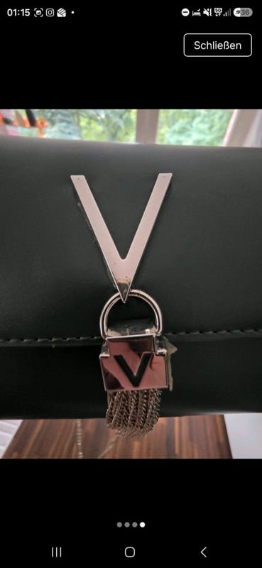 Damen Valentino unkelgrüne Umhängetasche mit Kettenriemen und Metall-Logo – Dunkelgrün – Bild 2 von 4