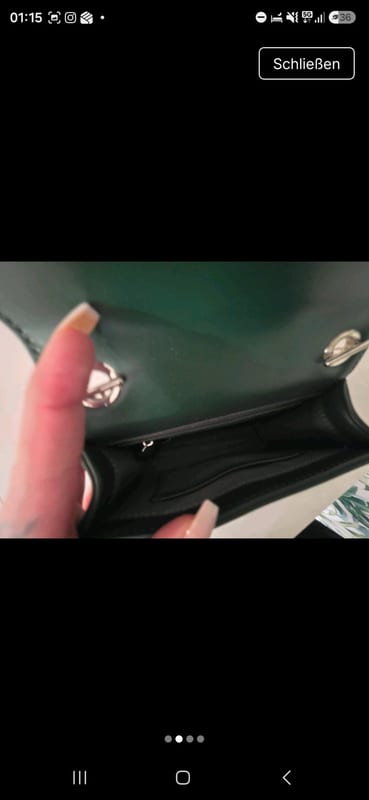 Damen Valentino unkelgrüne Umhängetasche mit Kettenriemen und Metall-Logo – Dunkelgrün – Bild 4 von 4