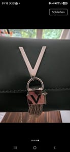 Damen Valentino unkelgrüne Umhängetasche mit Kettenriemen und Metall-Logo – Dunkelgrün – Bild 2 von 4