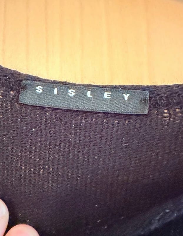 Mädchen Strickkleid mit Glitzergarn, langarm, schwarz – Größe 176 – Bild 3 von 4