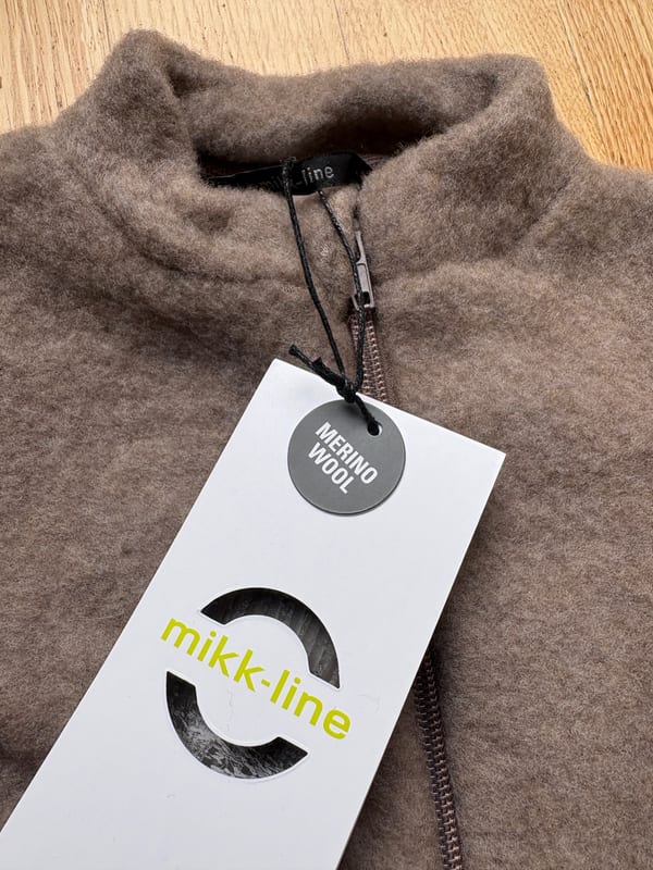 Jungen Mikk-line Wollwalkoverall aus Merinowolle – Gr. 68 – NEU mit Etikett – Braun/Beige – Bild 2 von 5