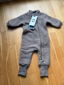 Jungen Mikk-line Wollwalkoverall aus Merinowolle – Gr. 68 – NEU mit Etikett – Braun/Beige