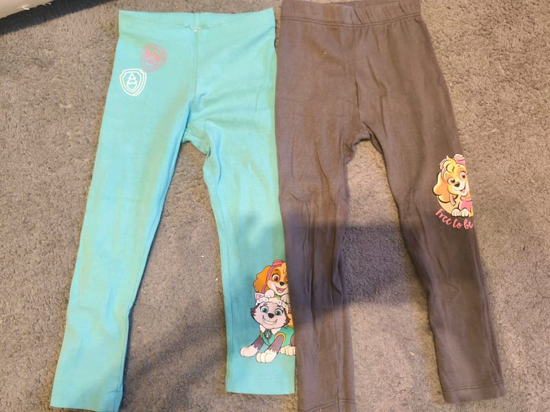 Mädchen Leggings 2er-Set mit Paw-Patrol-Motiven – Größe 98 – Grau