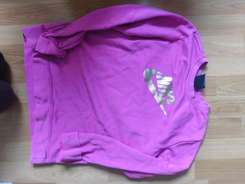 Mädchen Pinkes Sweatshirt mit silbernem Logo-Print Nike – Größe 158 – Rosa