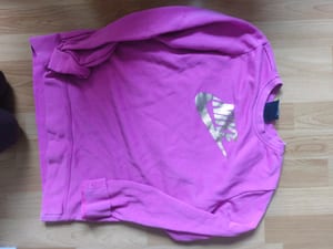 Mädchen Pinkes Sweatshirt mit silbernem Logo-Print Nike – Größe 158 – Rosa