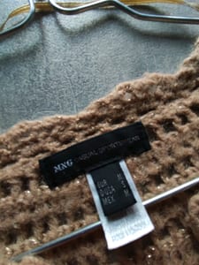 Damen Gehäkeltes Kleid in Braun – Midi, 3/4-Arm – Größe S – Bild 3 von 4