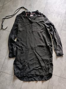 Hilfiger Denim Damen Schwarzes Hemdkleid – Größe S