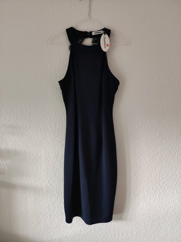 Damen Figurbetontes Kleid mit Spitzenbesatz – Neuwertig – Größe XS – Blau – Bild 4 von 5