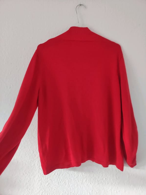 Damen Roter offener Cardigan mit gerafften Ärmeln – Größe XXL – Bild 5 von 6